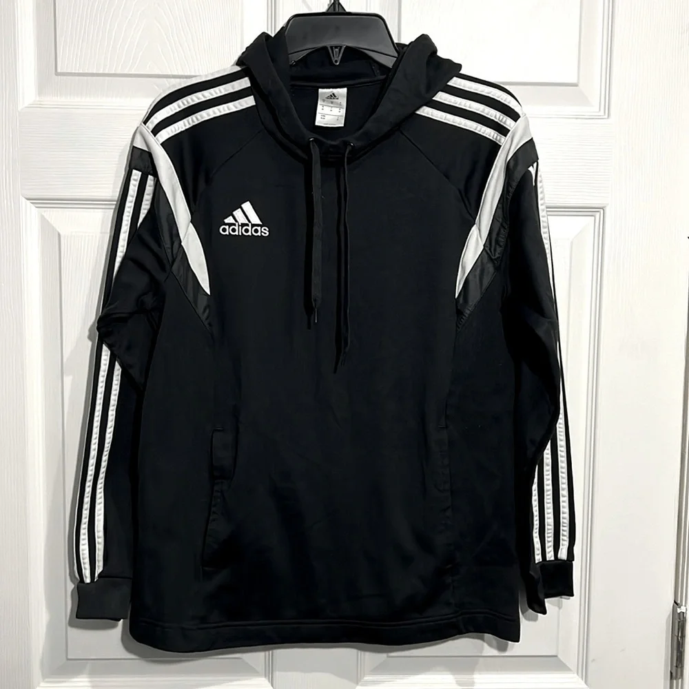 Adidas Men’s Condivo14 Hoodie - Black & White - Size Medium